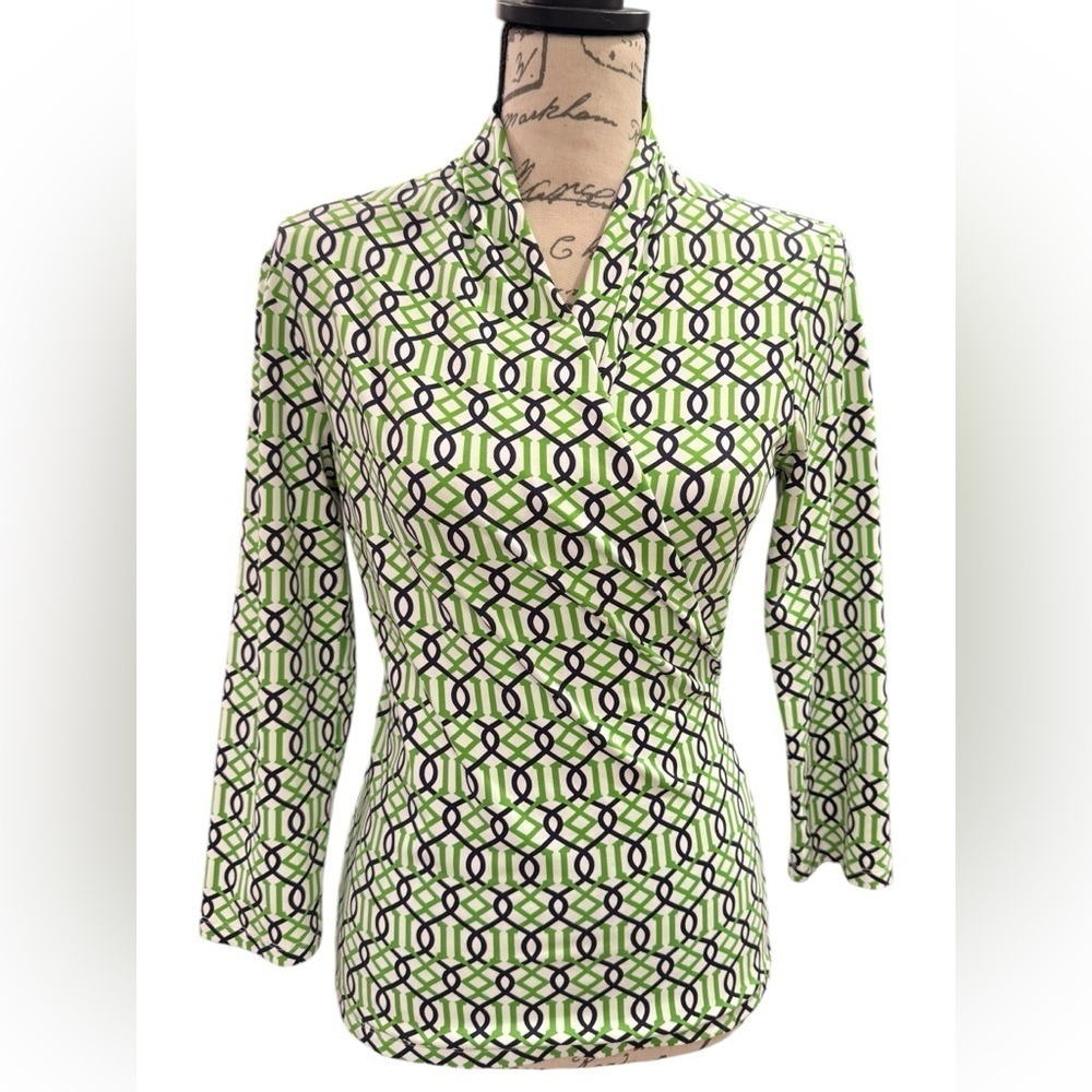 J. McLaughlin Surplice Wrap Top Catalina Cloth Women’s Size Small